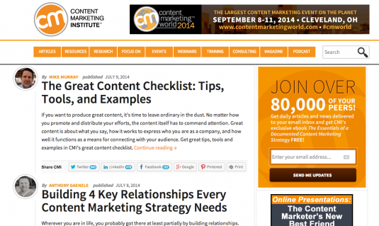 Content Marketing Blogs