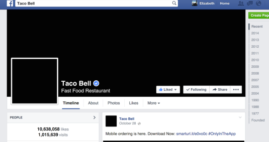 Taco Bell's social media blackout.
